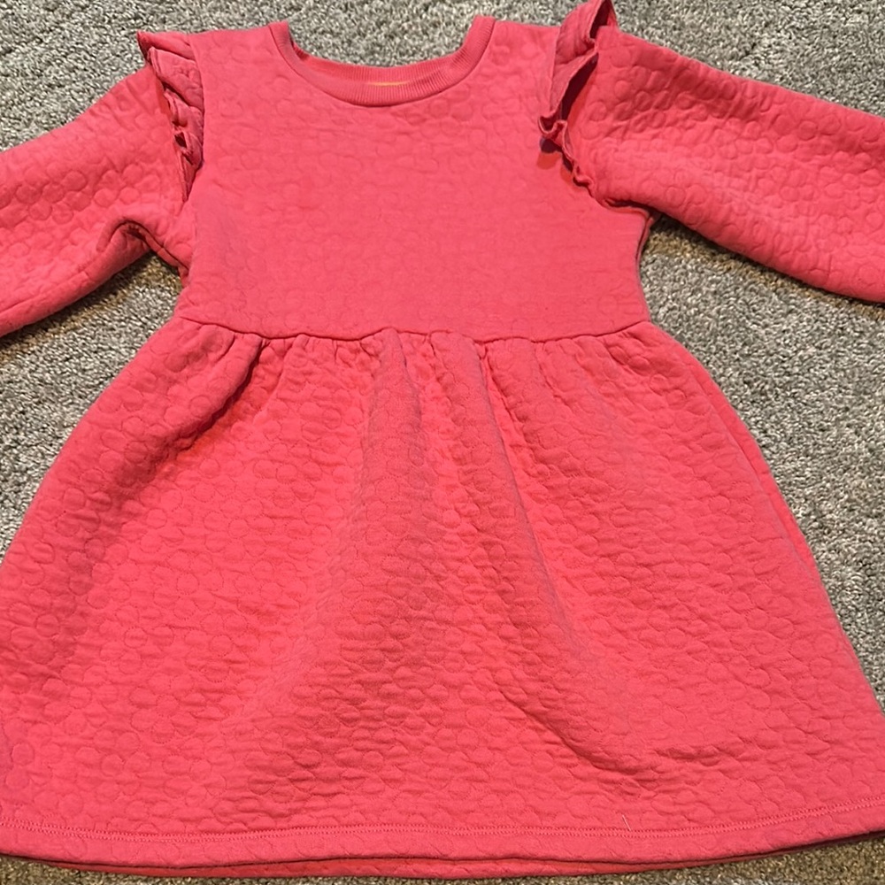Mini Boden Pink A-Line Puff Sleeve Dress
